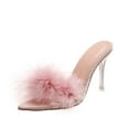 thumbnail image 1 of Fesfesfes Platform Heels For Women Pointed High Heeled Sandals Open Toed Thin Heeled Fish Snout Slippers 6.5(38), 1 of 9