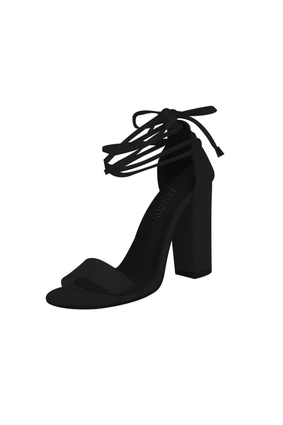 Plus Size Heels Women Sandals Fashion Minimalistic Lacing High Heels Sandals 6.5(38)