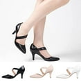 thumbnail image 1 of Fesfesfes Plus Size Heels Womens Banquet High Heel Side Space Formal Sleeve Shoes 5.5(36), 1 of 5