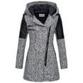 thumbnail image 1 of Fesfesfes Plus Size Jackets For Women Warm Slim Jacket Thick Overcoat Winter Outwear Hooded Zipper Coat, 1 of 3