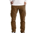 thumbnail image 1 of Fesfesfes Plus Size Pants for Men Cargo Pants Trousers Work Wear Cargo Pants 6 Pocket Full Pants, 1 of 5