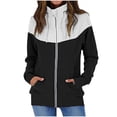 thumbnail image 1 of Fesfesfes Plush Lined Coat for Women Long Sleeve Open Front Loose Outerwear Solid Blouse Coat Tops Pockets Blouse On Sale, 1 of 7