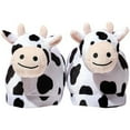 thumbnail image 1 of Fesfesfes Plush Slippers Adult Cute Plush Cow Warm And Thick Slippers, Non-slip Comfortable Household Cotton Shoes 8.5-9(41), 1 of 6