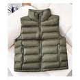 thumbnail image 1 of Fesfesfes Puffer Vest for Women Mock Neck Vest Solid Color Outerwear Vest Winter Warm Vest Sleeveless Jacket Fall, 1 of 3