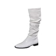 thumbnail image 1 of Fesfesfes Riding Boots For Women Fall Winter New Pointed Low Heel Pleated Boots Western Boots Knight Boots US:4.5(35), 1 of 9