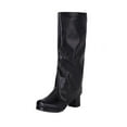 thumbnail image 1 of Fesfesfes Riding Boots For Women Fashion Large Size Pants Long Tube Thick Heel Shoes Retro Knight US:11(46), 1 of 9