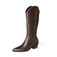 thumbnail image 1 of Fesfesfes Riding Boots For Women Ladies Fall Winter Knight Thick High-heeled High US:7(39), 1 of 7