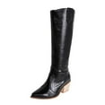 thumbnail image 1 of Fesfesfes Riding Boots For Women Shoes Pointed Toe Mid-heel High-top Knight Imitation Synthetic US:5.5(36), 1 of 8