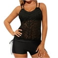 thumbnail image 1 of Fesfesfes Round Neck Tankini Tops for Women Floral Printed Bathing Suit Tops Tummy Control Tank Tops Swimsuits, 1 of 9