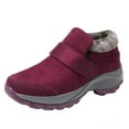 thumbnail image 1 of Fesfesfes Running Shoes Womens Men's And Women's Winter Warm Velvet Velvet Buckle Fashion All-match Hiking Sneakers US:7.5(39), 1 of 8
