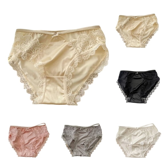 Fesfesfes Seamless Underwear Womens Mid-waist Hollow Thin Breathable And Comfortable Underwear Briefs