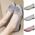 thumbnail image 1 of Fesfesfes Shoes Women Almond Toe Fashion Ventilate Casual Round Head Comfy Casual Mesh Shoes 40(7.5), 1 of 9
