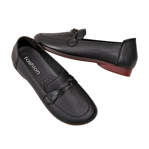 Fesfesfes Shoes for Women Dressy Round Toe Versatile Flat Shoes Soft Bottom Large Size Casual Color Shoes Synthetic Shoes 40(7.5)