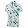 thumbnail image 1 of Fesfesfes Short Sleeve Blouse for Men Turn Down-Collar Casual Button Printed Short Sleeve Tops Blouse, 1 of 9