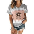 thumbnail image 1 of Fesfesfes Short Sleeve Tops Women Summer Sexy Gradient Print Regular Women Short Sleeves Top T Shirt Pack 10(XL), 1 of 4