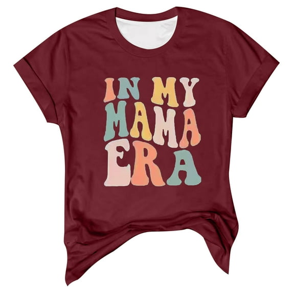 Fesfesfes Short Tshirts for Women Fashion Women's Casual Short Sleeve Round Neck Printed Ladies Tops Blouse T-Shirts for Women XL(US:10)