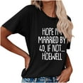thumbnail image 1 of Fesfesfes Short Tshirts for Women Round Neck Short Sleeve Top Letter Printed Top Casual Funny Blouses Gifts For Mom Tee 8(L), 1 of 3