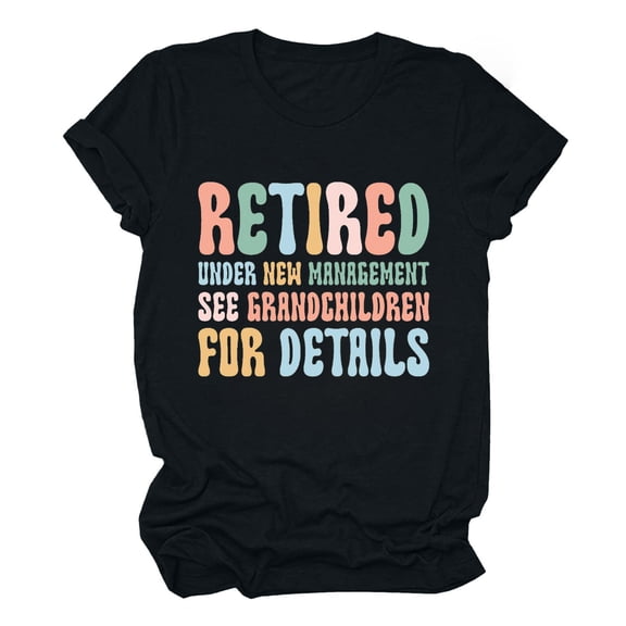 Fesfesfes Short Tshirts for Women Women Funny Printed Pattern Casual Fashion Soild Color Short Sleeve Tops Blouse Workout Shirts for Women 3XL(US:14)