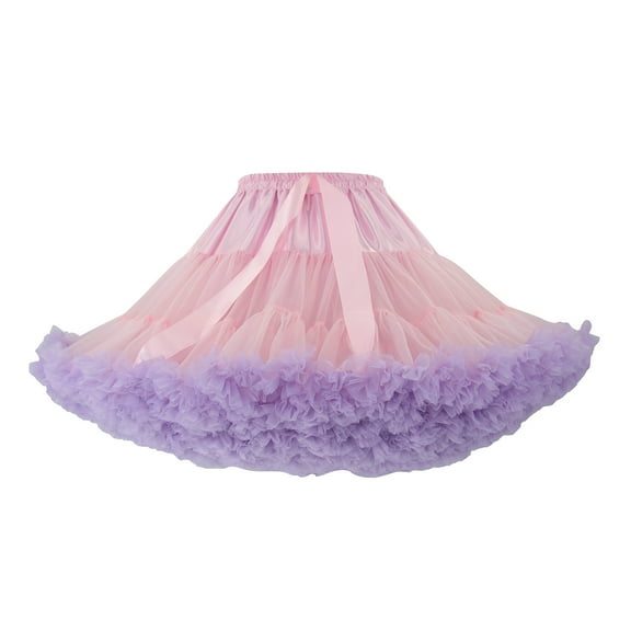 Fesfesfes Skirts for Women Petticoat Underskirt Swing Tutu Princess Skirt Hippy Cosplay Cute New