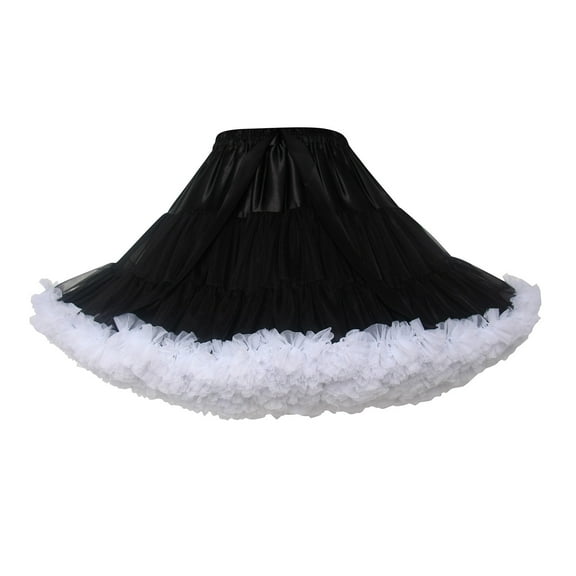 Fesfesfes Skirts for Women Petticoat Underskirt Swing Tutu Princess Skirt Hippy Cosplay Cute New