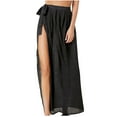 thumbnail image 1 of Fesfesfes Skirts for Women Solid Swimsuit High Slit Long Skirt Cover Up Mesh Bikini Swimwear Beach Cover-Ups Wrap Skirt, 1 of 4