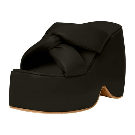 Fesfesfes Slide Sandals For Women Summer Ladies Slippers Thick Soled Sandals Casual Women Shoes Slippers Outdoor 6.5(38)