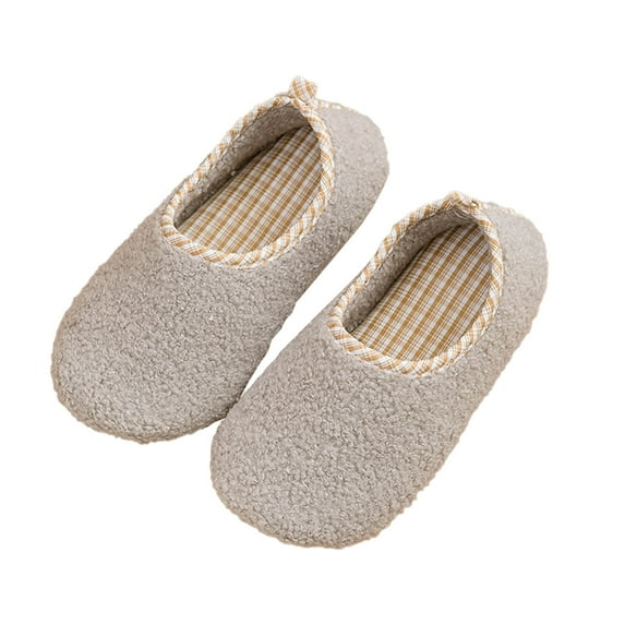 Fesfesfes Slippers For Women A Pair Of Lazy Slippers Curly Cozy Flat Slide Slippers Comfy Soft Non-Slip House Shoes Indoor And Outdoor Warm Gift Women Indoor Slippers 7.5(40)