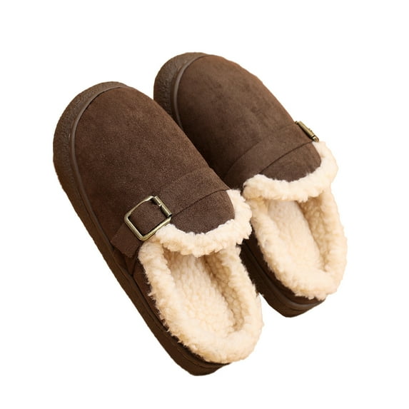 Fesfesfes Slippers For Women A Pair Of Lazy Slippers Curly Cozy Flat Slide Slippers Comfy Soft Non-Slip House Shoes Indoor And Outdoor Warm Gift Women Shoes 6.5(38)