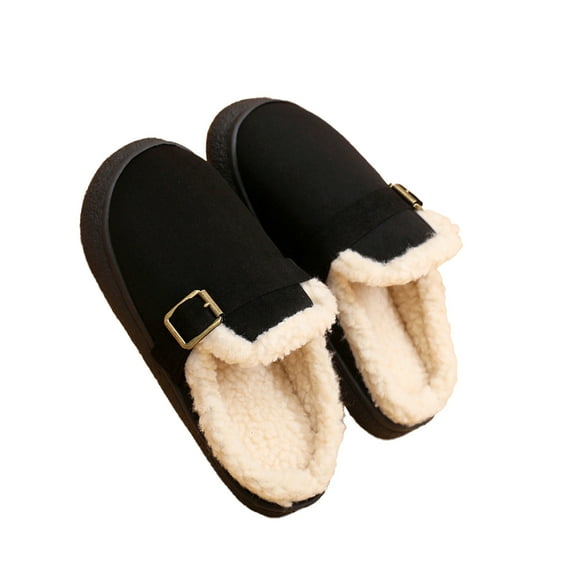 Fesfesfes Slippers For Women A Pair Of Lazy Slippers Curly Cozy Flat Slide Slippers Comfy Soft Non-Slip House Shoes Indoor And Outdoor Warm Gift Women Shoes 7.5(40)