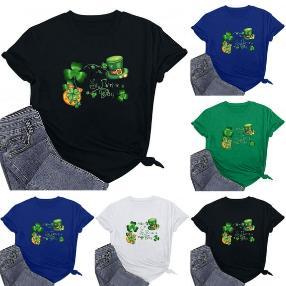 Fesfesfes Soft Shirts for Women Fashion Women Summer Half Sleeve Pullover Solid Color Casual Blouse Tops Women Tops Short Sleeve XL(US:10)