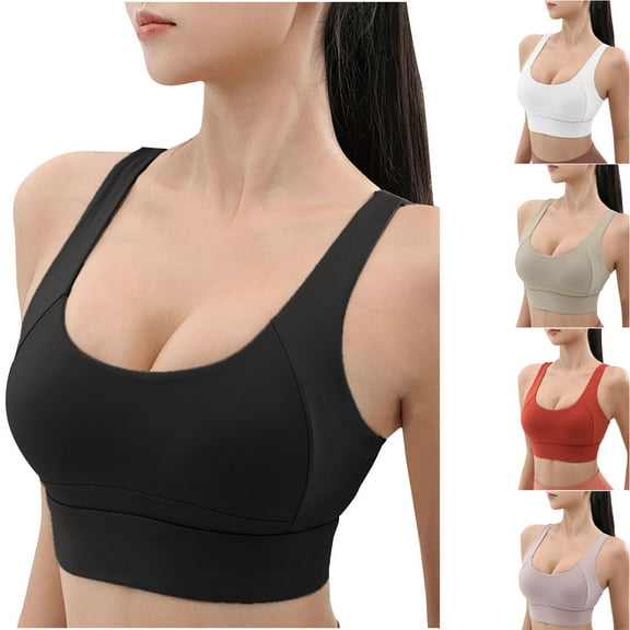 Fesfesfes Sports Bras for Women Underwear Fitness Yoga Bras High Impact Elastics Bras Shockproof Bras Running Sports Bra