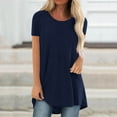 thumbnail image 1 of Fesfesfes Square Neck Top Women Casual Printed Short Sleeve Round Neck Pullover Blouse T-shirt Tops Workout Short Sleeve Tops for Women XL(US:10), 1 of 5