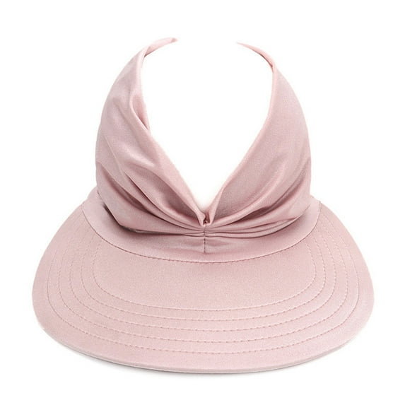 Fesfesfes Summer Hat for Women Sun Visor Beach Hat Anti-ultraviolet Elastic Hollow Top Hat