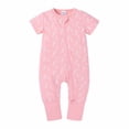 thumbnail image 1 of Fesfesfes Summer Jumpsuit Newborn Infant Onesie Baby Girls Boys Bodysuit Short Sleeve Onesie Printed Zipper One-piece Romper Jumpsuit, 1 of 3