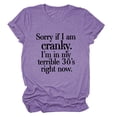 thumbnail image 1 of Fesfesfes Summer Tops for Womem Tshirt Women's Casual Funny Letter Printed Round Neck Short Sleeve Tops Blouse T-Shirt Crewneck T Shirt Tunic Blouse On Sale, 1 of 3