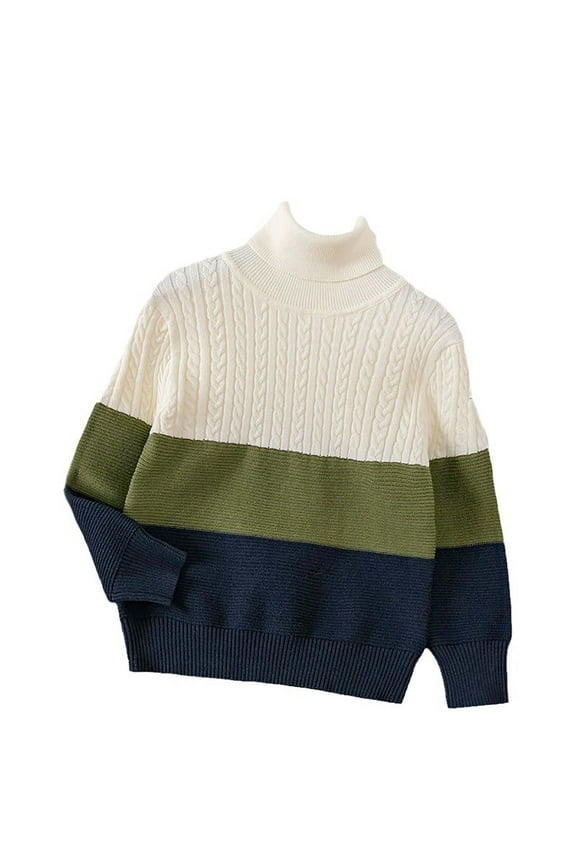 Sweater Boys Fall And Winter Bottoming Shirt Children Fashion High Neck Pullover Sweater Knit Sweater Children's Clothing