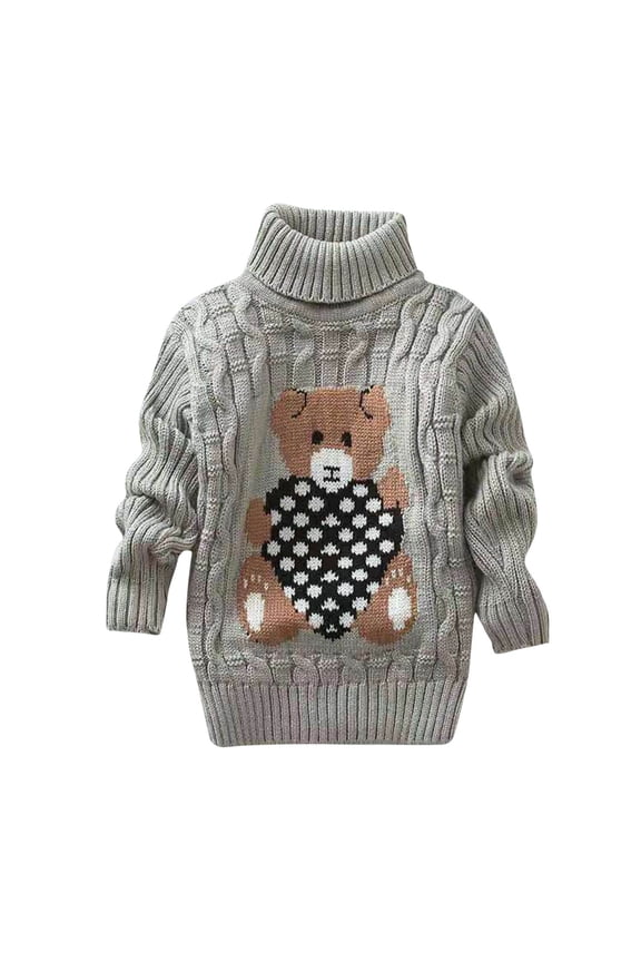 Sweater For Girls Fashion Girl And Boy Children Casual Long Sleeved Warm Turtleneck Thickened Over Sweater