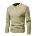 thumbnail image 1 of Fesfesfes Sweater for Men Fashion Fall And Winter Sweater Pullover Bottom Knit Color Blocking Sweater Crewneck Under 10$, 1 of 9