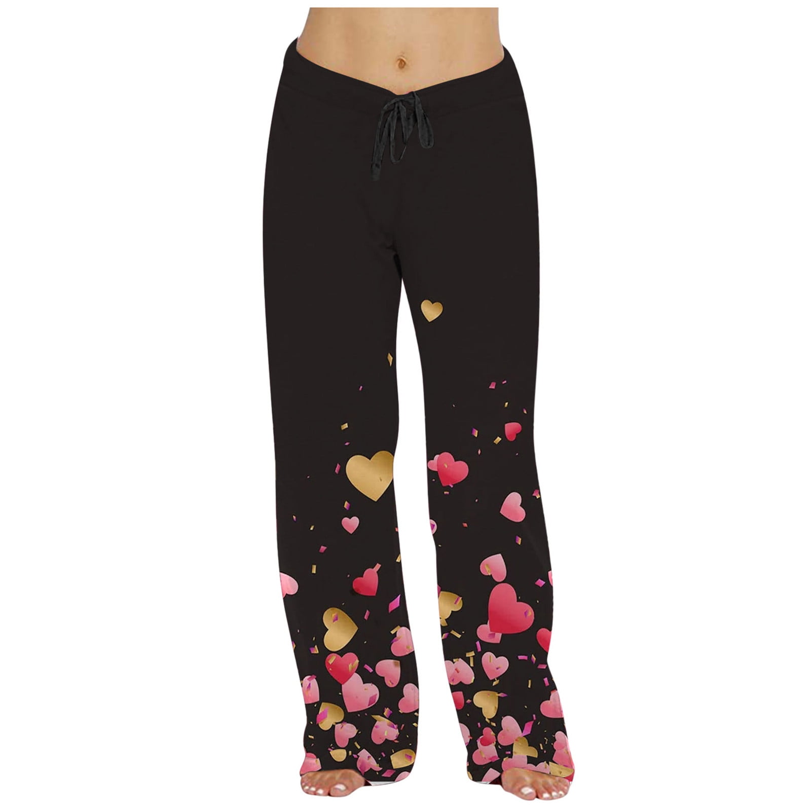 Fesfesfes Sweatpants for Women Floral Printed Casual Pants Elastic ...