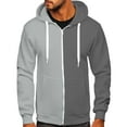 thumbnail image 1 of Fesfesfes Sweatshirt for Men Men Fall Sweater With Hood Full Zipper Solid Color Casual Sports, 1 of 6