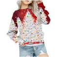 thumbnail image 1 of Fesfesfes Sweatshirts For Girls Christmas Children's Shirt Long Sleeve T-shirt Xmas Printed Round Neck Short Tops For Boys And Girls T-shirts, 1 of 1