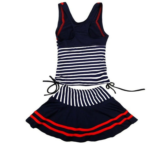 Fesfesfes Swimsuit for Girls 5Y-12Y Toddler Swimwear Striped Girls Big Swimdress Teen Girls Swimwear