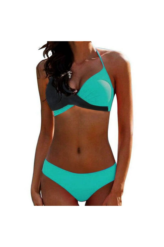 Swimsuit for Women Women Swimwear Patchwork Bikini Split Swimsuit