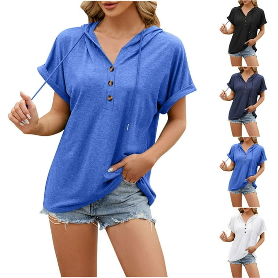 Fesfesfes T Shirt Womens Fashion Print Tops Short Sleeve Out Blouse Funny Round Neck T-Shirt Tops Running Tops for Women L(US:8)