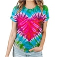 thumbnail image 1 of Fesfesfes T Shirt for Women's Short Sleeved Round Neck Love Printed Top Short Sleeved Round Neck Top/shirt Women Tops Short Sleeve M(US:6), 1 of 4
