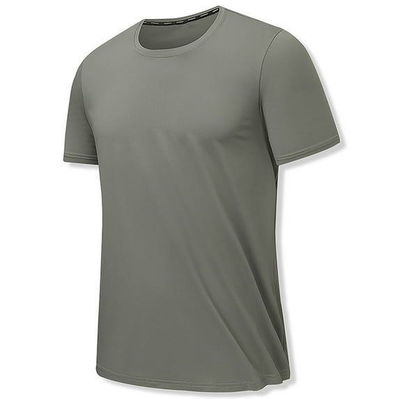 Fesfesfes T-Shirts for Men Summer Solid Color Tops Casual Loose Short Sleeve Shirts Casual Round Neck T-shirt