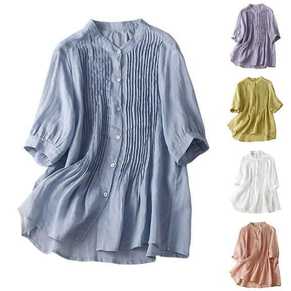 Fesfesfes T Shirts for Women Loose Fit Women's Fashion Casual T-Shirt Short Sleeve V-Neck Sweatshirt Tops Blouse Tees Women M(US:6)