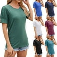 thumbnail image 1 of Fesfesfes T Shirts for Womens Fashion Print Tops Short Sleeve Out Blouse Funny Round Neck T-Shirt Tops Womens Short Sleeve Blouses S(US:4), 1 of 5