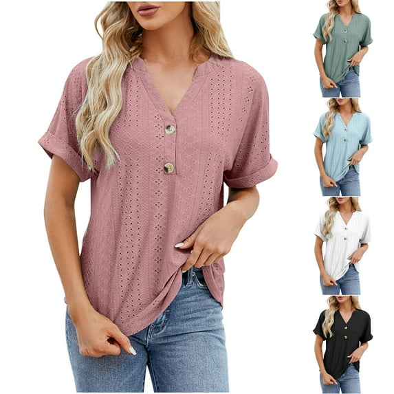 Fesfesfes Tee Shirts Womens Womens Fashion Print Tops Short Sleeve Out Blouse Funny Round Neck T-Shirt Tops Tank Top Tee Shirts Womens XL(US:10)