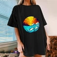 thumbnail image 1 of Fesfesfes Tee Women's Short Sleeve Summer Beach Printed Casual Top Pullover T-shirt Women's Tshirt XL(US:10), 1 of 7